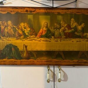 Santa cena cuadro antiguo